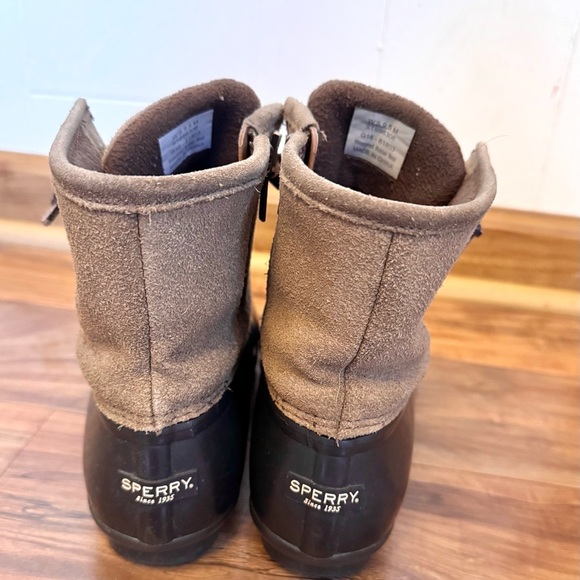 Sperry Saltwater Women’s Rain Waterproof Duck Boots Suede Tan size 9.5 Preppy - Picture 5 of 9